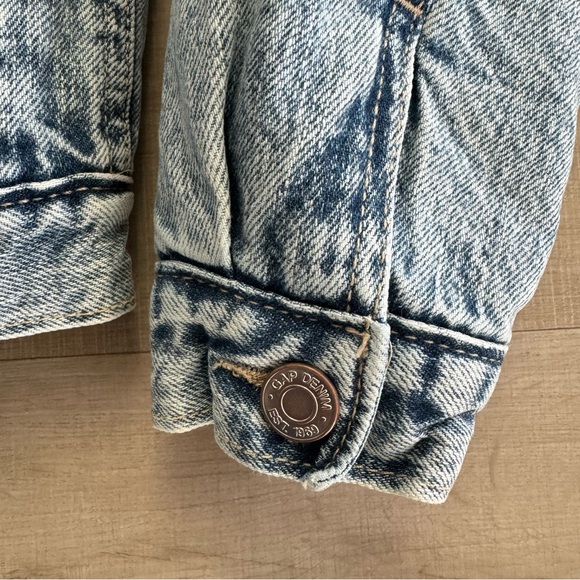 Girls Gap Sherpa Lined Denim Jacket, Medium - Picture 4 of 14